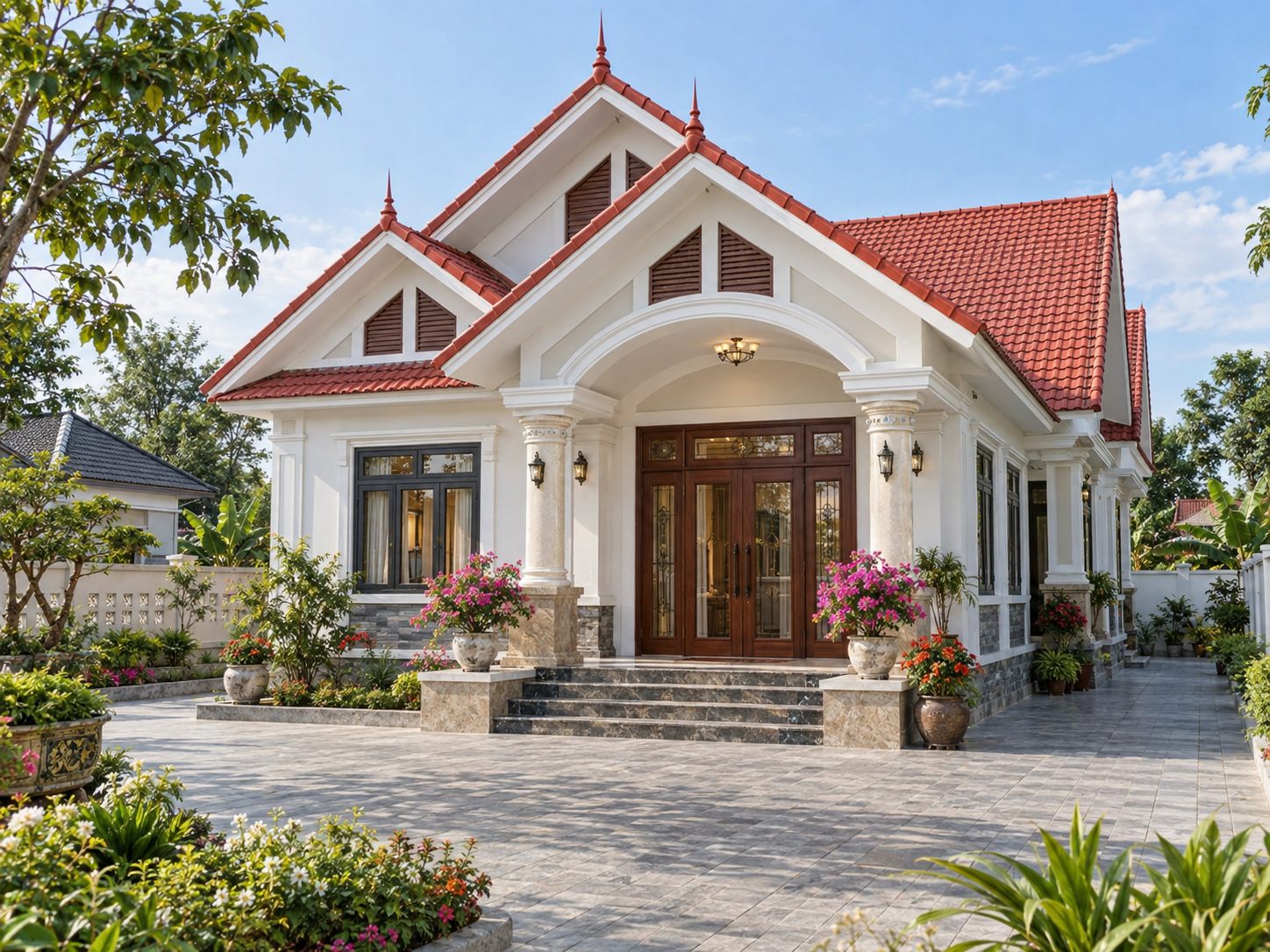 Nhà cấp 4 mái Thái hiện đại